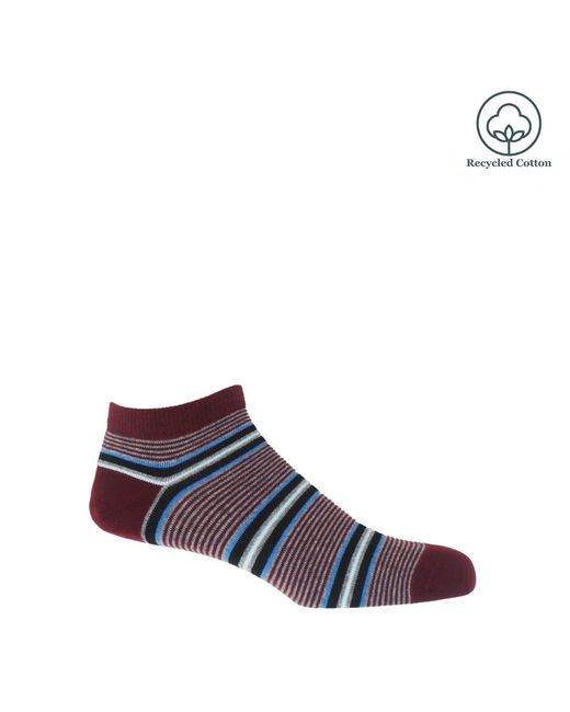 Peper Harow - Made in England Red Trainer Socks Bundle – Burgundy for men