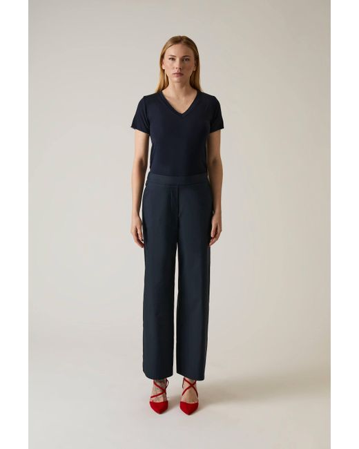 James Lakeland Blue Cotton Trousers