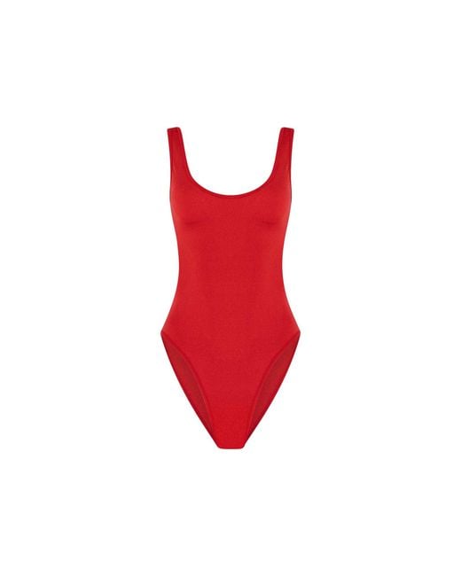 Chaude Swimwear Red The Pam Tank One Piece