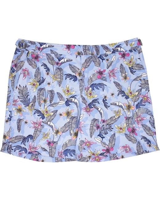 Lords of Harlech Blue Pool Falling Flowers Swim Short for men