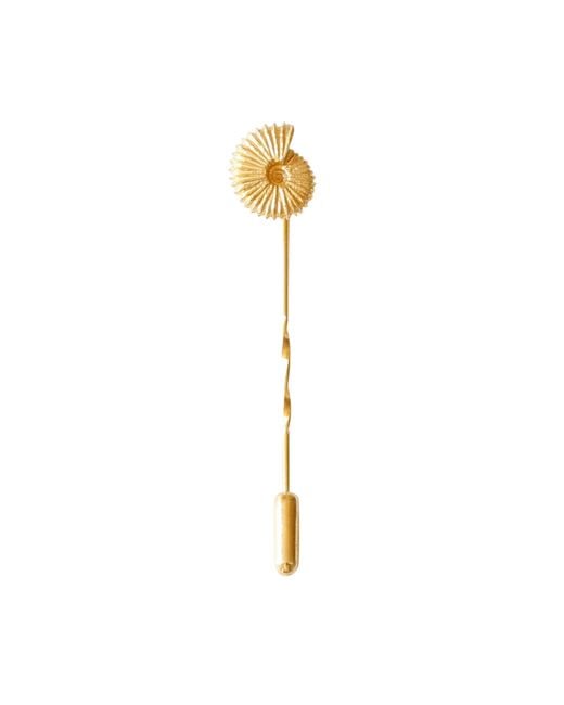 Lee Renee Metallic Ammonite Tie Pin –Twist Tie Pin – for men