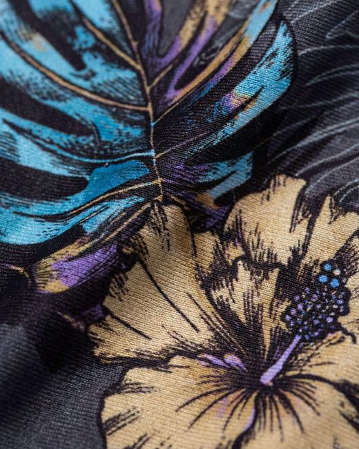 Lords of Harlech Blue Flavia Exotic Floral Bikini Top