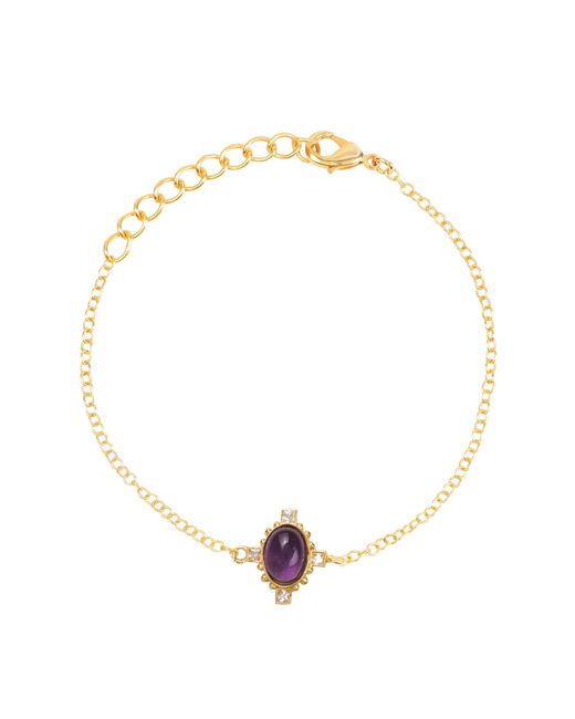Lila Rasa White Amethyst Cz February Birthstone Brings Good Luck, Stability & Intuition Jewellery Set Necklace, Earrings & Bracelet