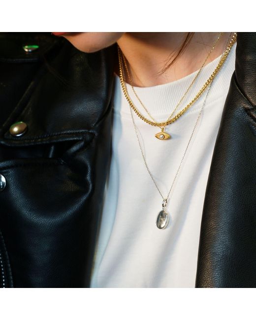 LINYA JEWELLERY Metallic Mini Locket Necklace
