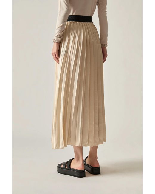 James Lakeland Natural Neutrals Pleated Maxi Skirt