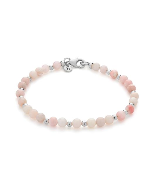 Nellou Jewellery Metallic Jewel Bead October Birthstone Bracelet Sterling