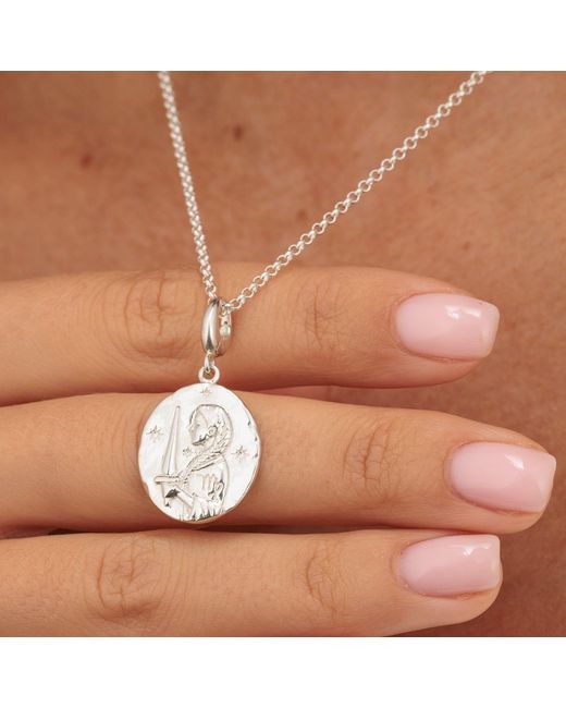 Lily Charmed Metallic Sterling Virgo Zodiac Charm Necklace