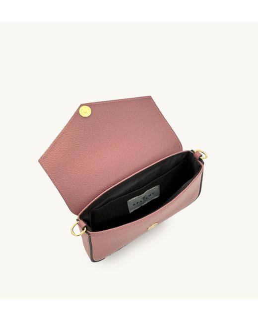 Apatchy London Purple The Munro Antique Rose Leather Shoulder Bag