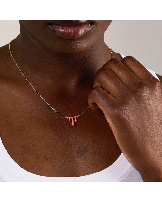 Dolcetto Designs Metallic Gelato Tangerine Necklace