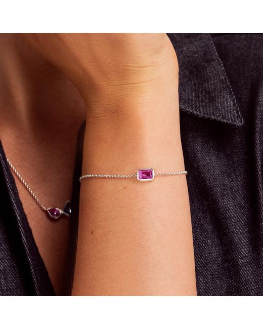 Dower & Hall Metallic Quartz Octagon Chain Bracelet