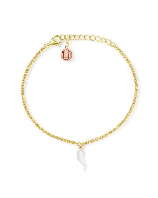 Unaloe Metallic Plated Bracelet With Horn Pendant