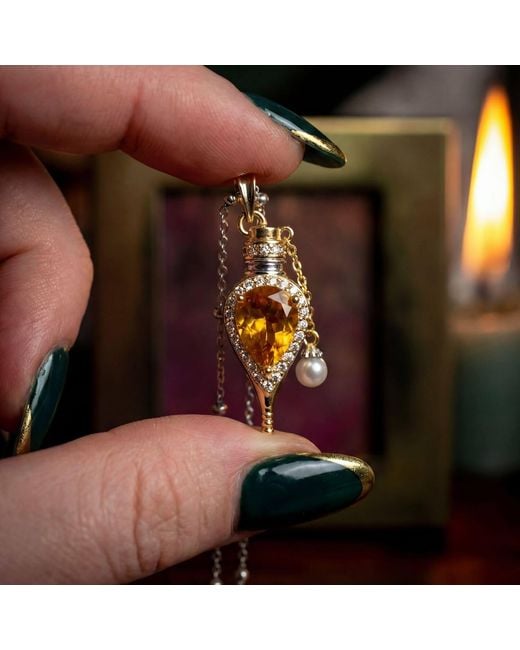 Azura Jewelry New York Metallic Elixir Of Fortune Necklace Vermeil