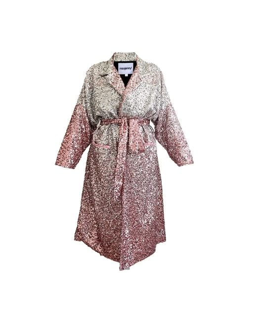 Maxjenny Brown Sequin Coat