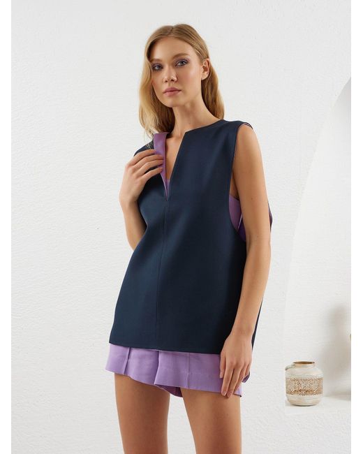 Lumina Eligma Blue The Pear Shirt
