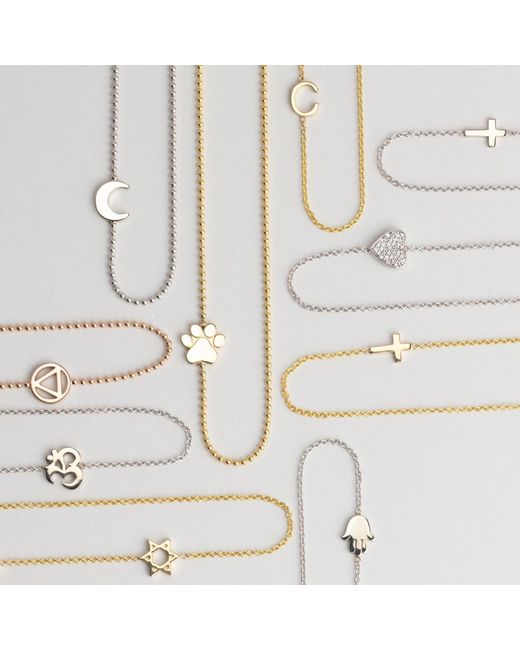 Maya Brenner Metallic 14K Asymmetrical Charm Necklace
