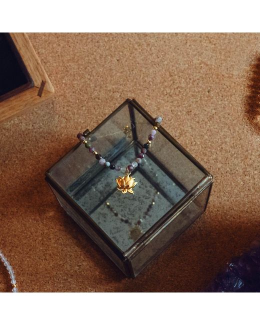 Seven Saints Metallic Strength Of Spirit, Rising Lotus Tourmaline Bracelet, Over Sterling
