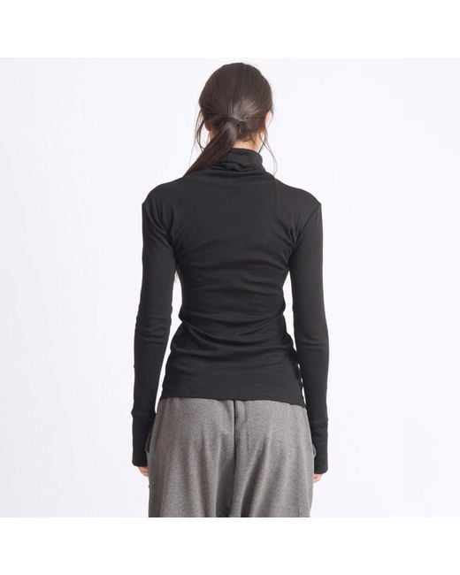 Metamorph Black Long Sleeve Top With Thumbholes