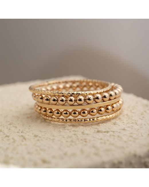 Kate Koel Metallic Stackable Ring Set