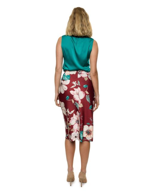 Carloslines Red Bias Skirt