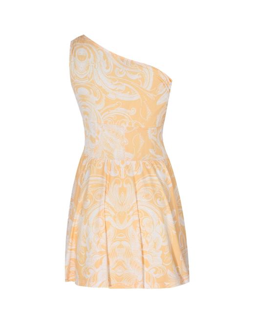 No'design Natural Fleur One-Shoulder Mini Dress