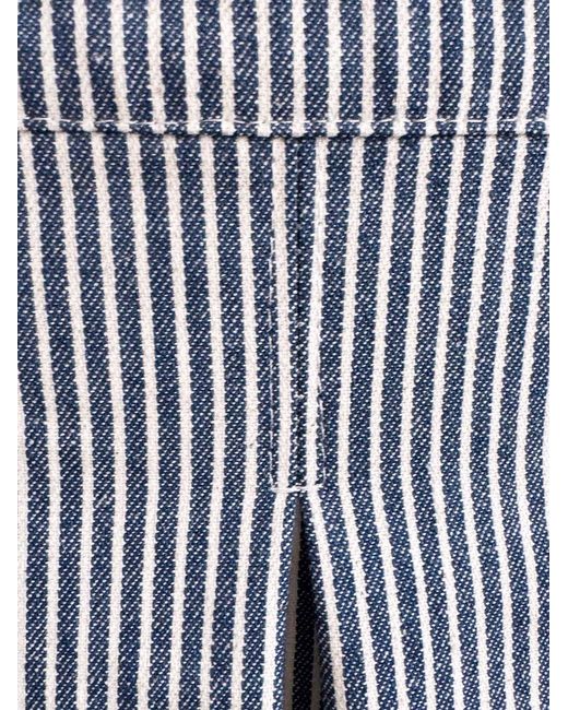 The Well Worn Blue The Dune Skirt – Chambray Ticking Stripe
