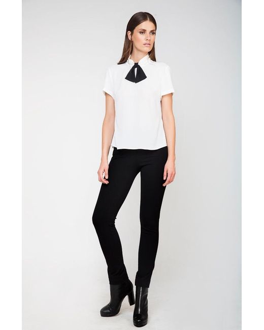 Conquista Black Satin Detail Trousers