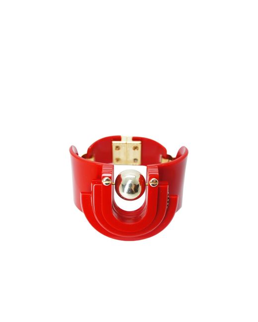 Gissa Bicalho Red Handmade Acrylic Bracelet Craft Verner
