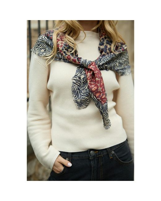 Saachi Brown Mixed Animal Print Bandana
