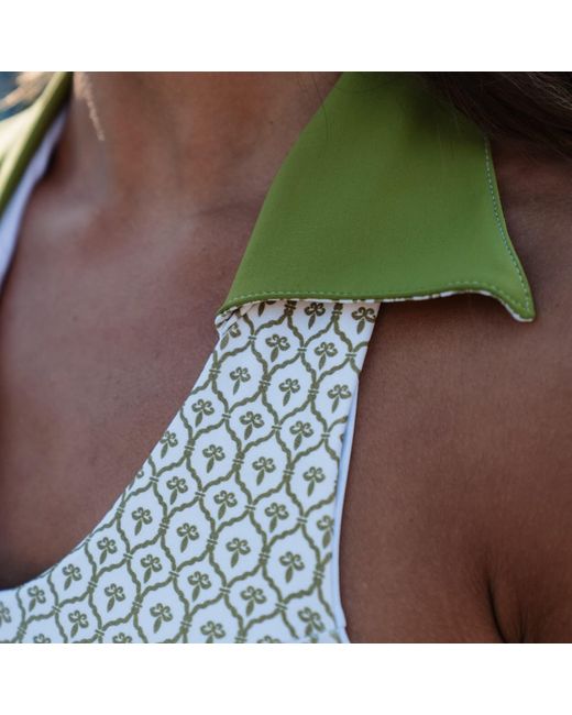 Befitnesslou Green Top Mint Fleur De Lis