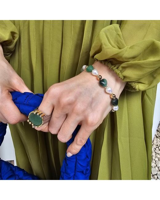 Farra Green Aventurine Stone Setting Ring