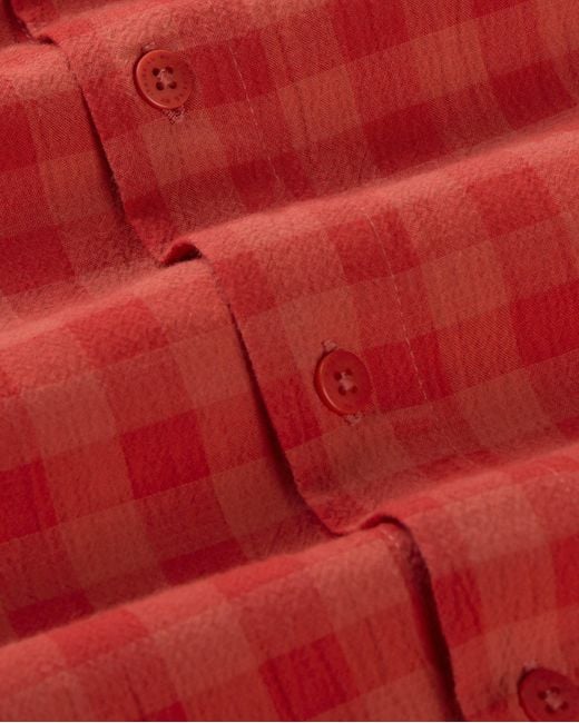 Thinking Mu Red Paddy Seersucker Shirt for men