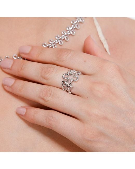 Lucy Quartermaine Metallic Solid Sterling Splash Mini Ring