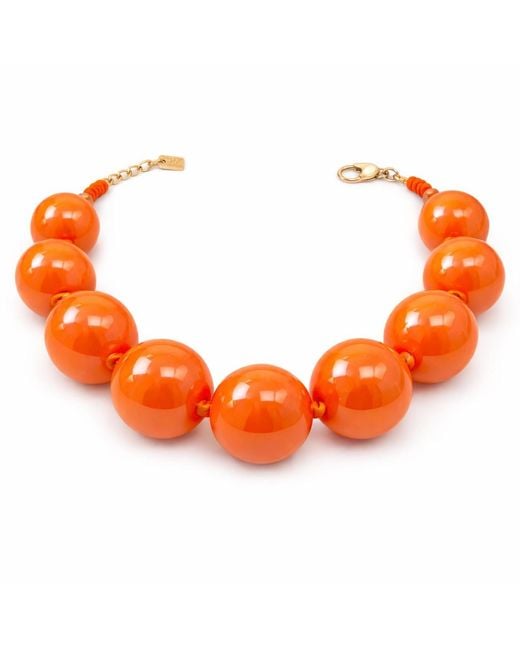 Michael Nash Jewelry Orange Lucy Gumball Necklace