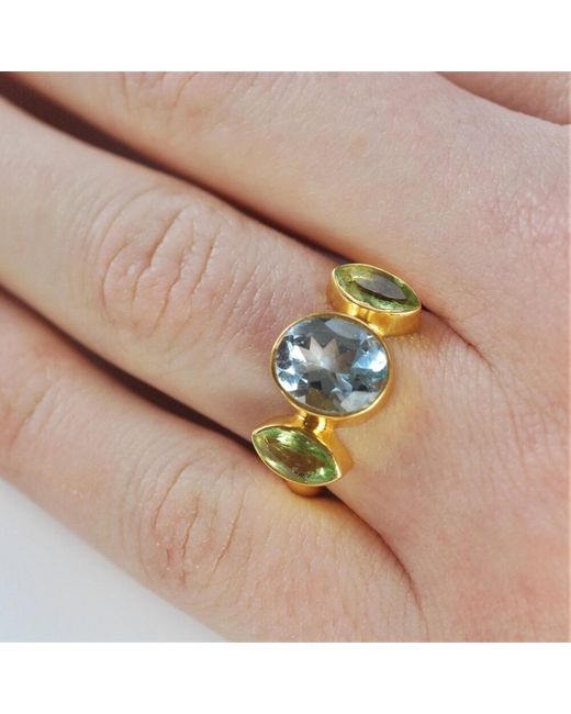 GEM BAZAAR Blue Love Story Ring