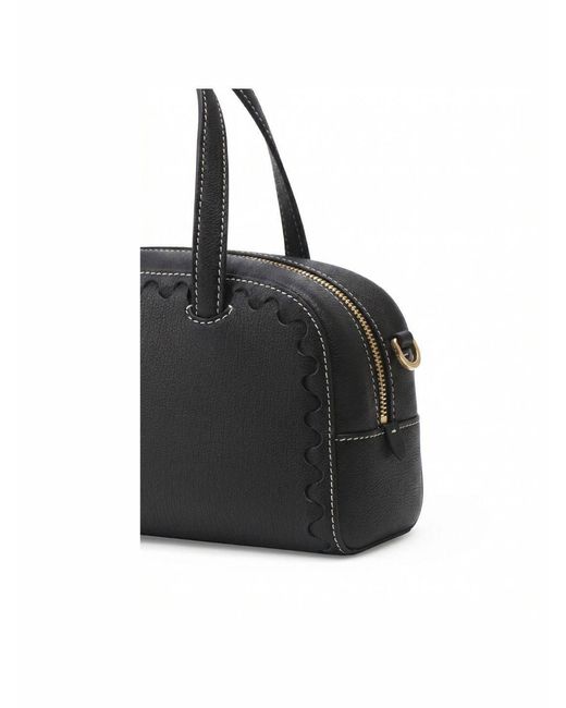 Orange Cube Black Mosaic Boston Hand Bag