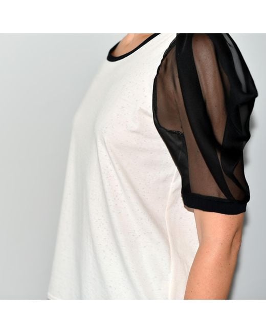 Laura Daili Black Neutrals Dandelion Whisper Cotton & Silk Blouse