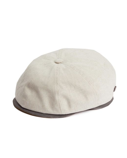 Dasmarca Hats Multicolor Neutrals Raggie Natural Linen Cotton Summer Italian Flat Cap For for men