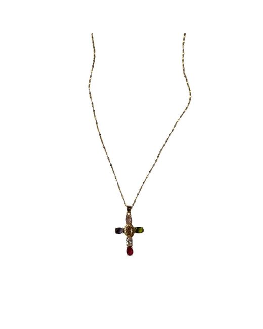 Miss May the Brand Metallic Trinity Cross Necklace