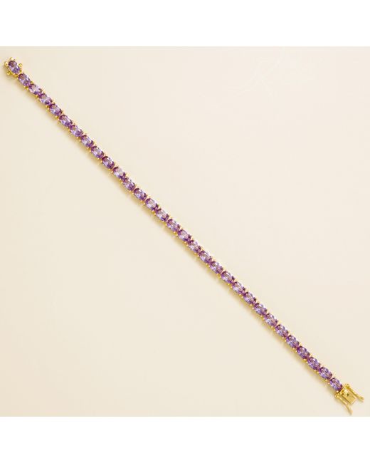 Juvetti Metallic Salto Tennis Bracelet Set With Sapphire