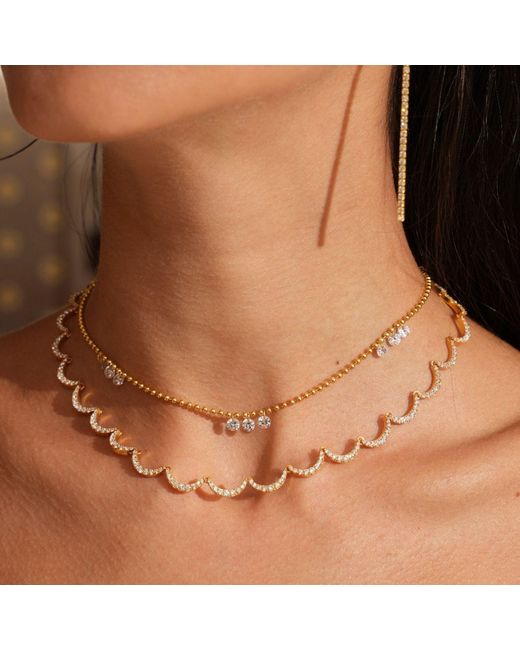 Eyeconic by Samar Ajram Metallic Lulwa Dancing Diamonds Dainty Necklace