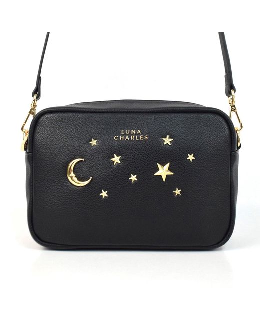 Luna Charles Black Maya Star Studded Camera Bag