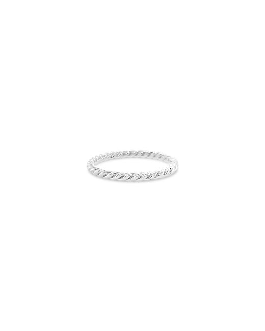 Lutiro White Twisted Ring