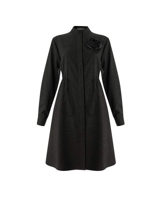 Exquise Black Denver High Neck Long Sleeve Dress