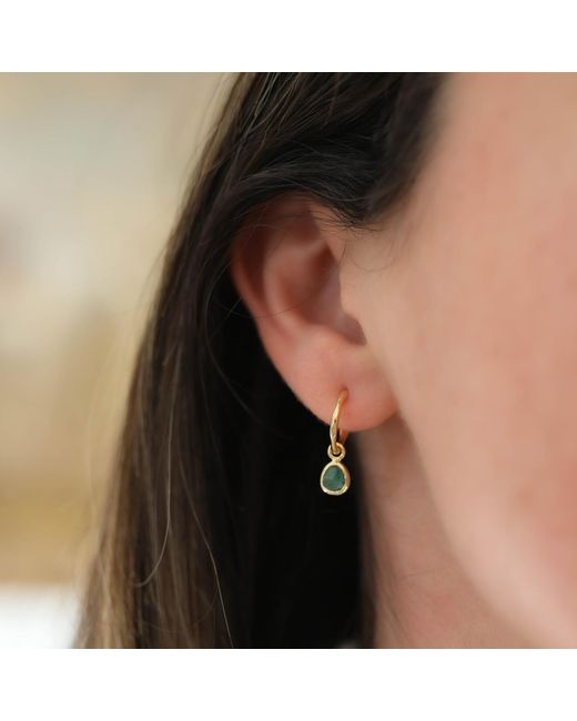 Auree Jewellery Green Hampton Emerald & Vermeil Gemstone Earrings