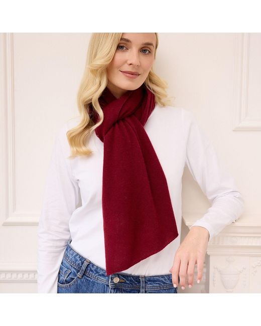 Cove Red Lucy Aubergine Multi Way Cashmere Wrap