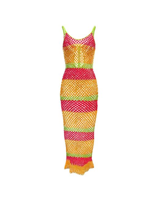 Elsie & Fred Multicolor The Es Vedrà Crochet Maxi Dress