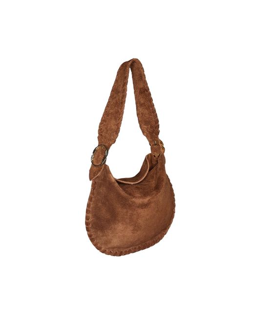 Ruj Heritage Brown Hobo Bag Suede