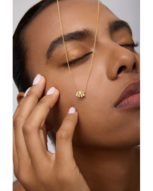Vanhi Metallic Defender Evil Eye Necklace