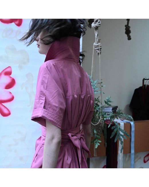 LA FEMME MIMI Pink Malinova Wrap Dress