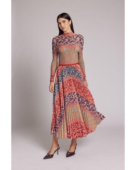Wild Cosmos Red Sienna Bohemian Honeycomb Texture Top